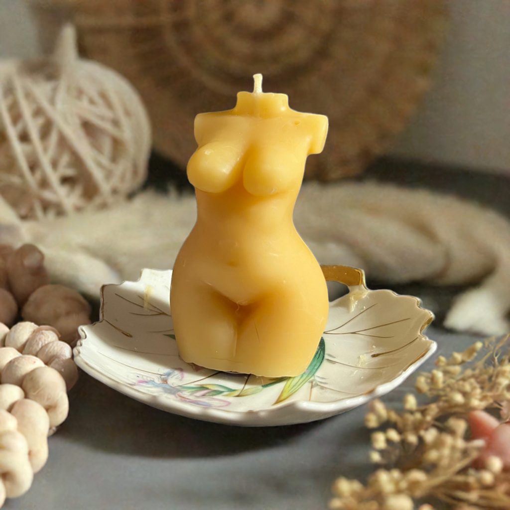 Feminine Figure Beeswax Candle