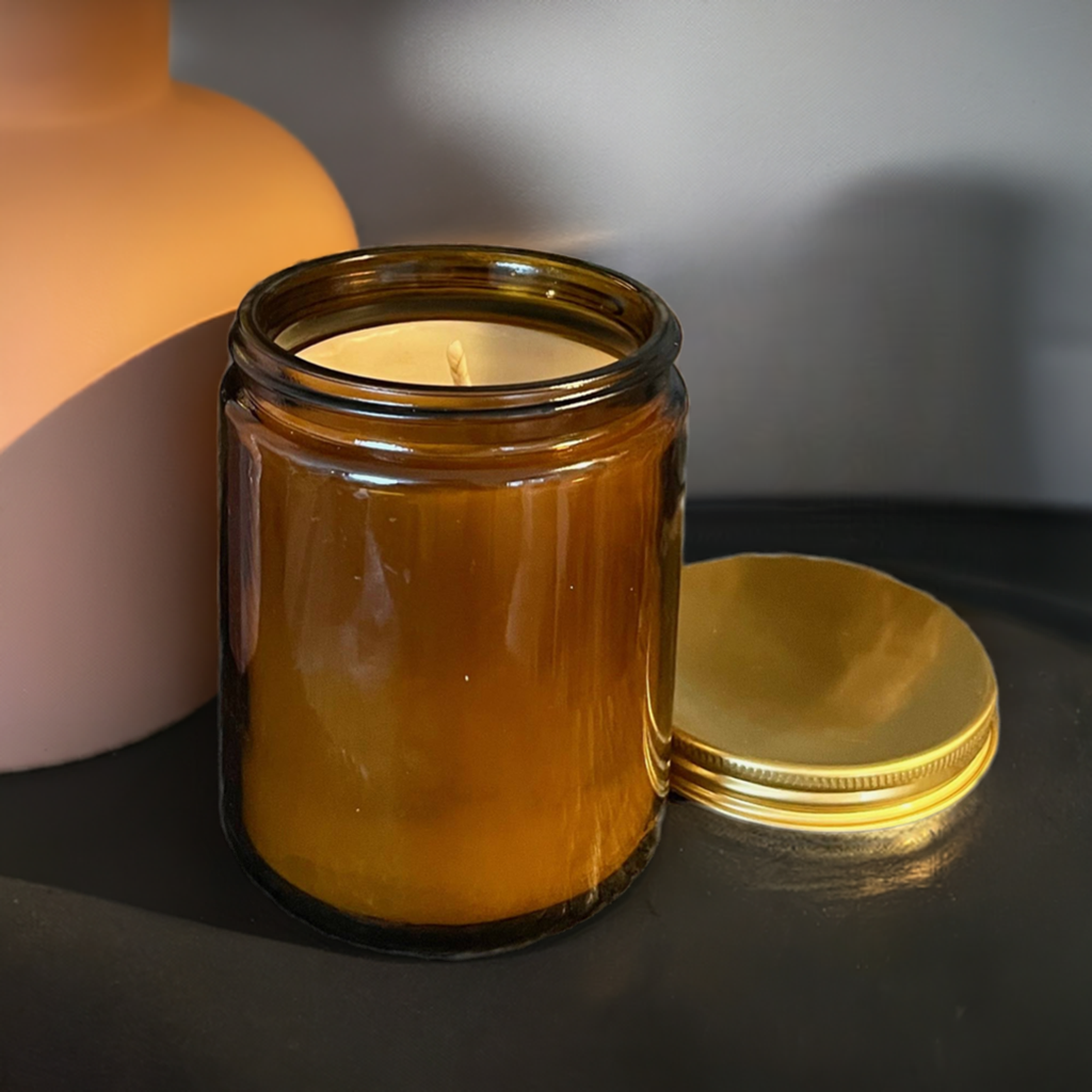 Bergamot and Sandalwood - 100% Natural Beeswax Blend Candle