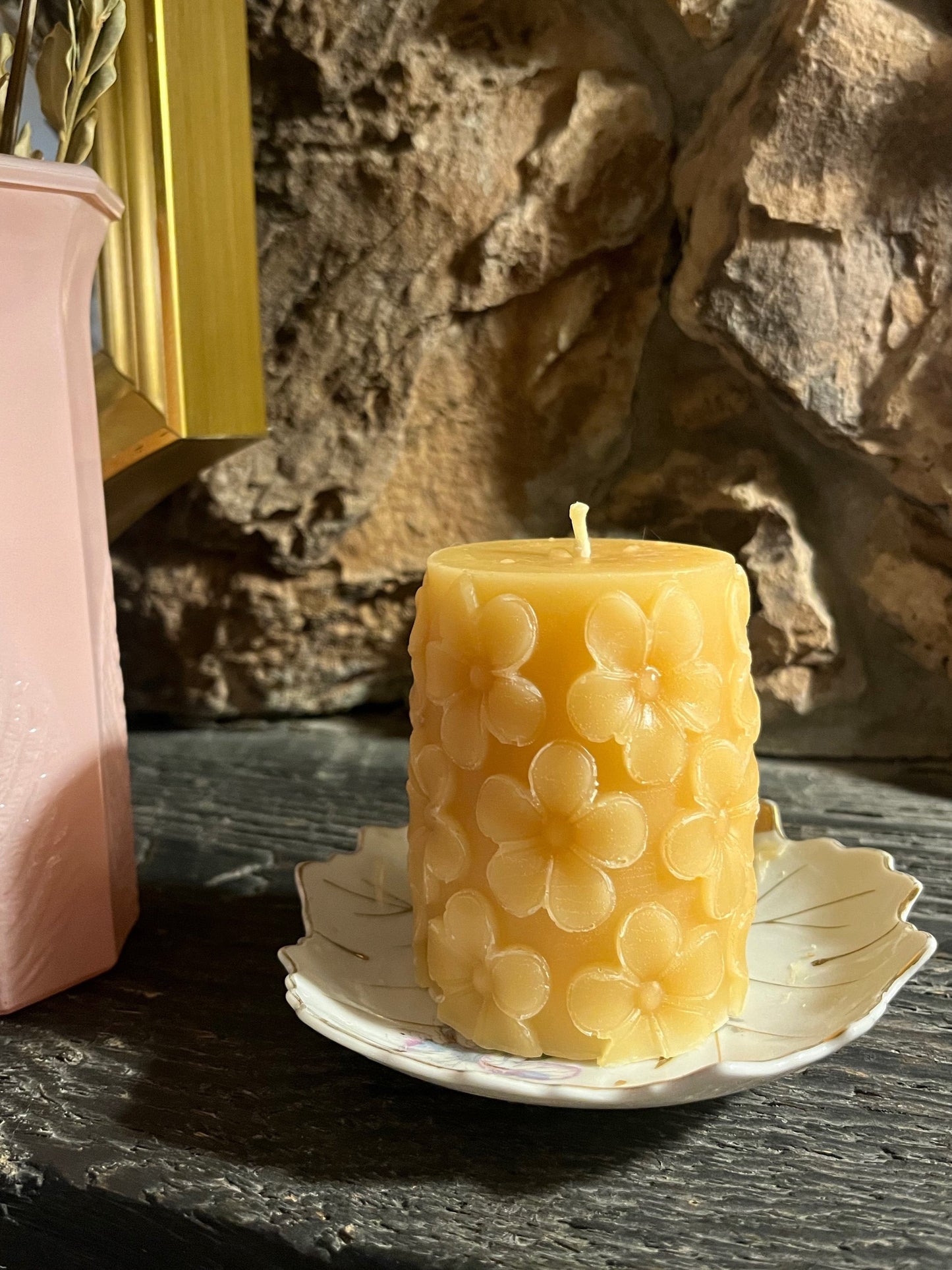 Flower Beeswax Candle